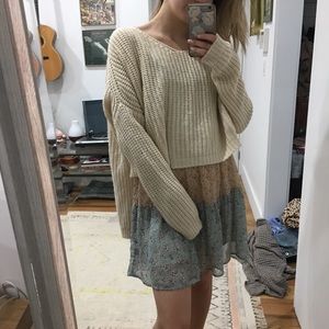 High-low sweater
